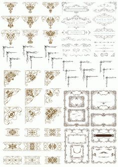 Patterns Frames Corners For Laser Cutting Free Vector File, Free Vectors File