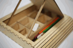 Pencil Box Organizer Storage Box For Students Laser Cut Free Vector File