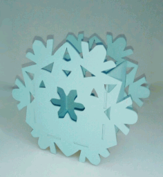 Pencil Holder Snowflake Drawing For Laser Cutting Free Vector File