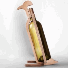 Penguin Bottle Holder For Laser Cut Cnc Free Vector File