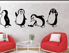 Penguin Wall Decor Free Vector File