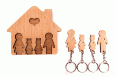 Personalized Key Holder Wall Key Rack For Laser Cut Free Vector File