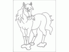 Pferd Horse Free DXF File