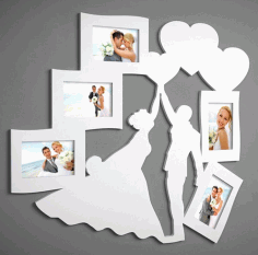 Photo Frame For Newlyweds For Laser Cut Free Vector File
