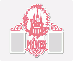 Photo Frame Princess For Laser Cutting Free Vector File