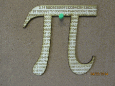 Pi Symbol For Laser Cut Free Vector File