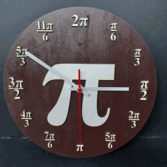 Pi Wall Clock For Laser Cut Free DXF File