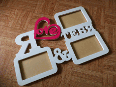 Picture Frame I Love You For Laser Cutting Free Vector File