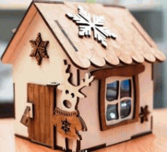 Piggy House For Laser Cut Free DXF File
