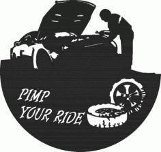 Pimp Ride Clock Free Vector File, Free Vectors File