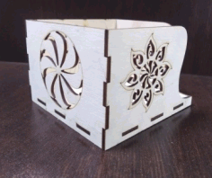 Playwood Napkin Holder With Pattern Laser Cutting Free DXF File, Free Vectors File