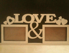 Plywood Decorative Love Frames For Laser Cut Free Vector File