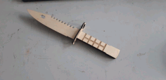 Plywood m9 Bayonet Military Knife For Laser Cut Free Vector File