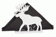 Plywood Moose Napkin Holder Template Mockup Laser Cutting Free Vector File, Free Vectors File