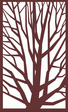 Privacy Jali Separator Tree Shaped Indoor Outdoor For Laser Cut Free Vector File