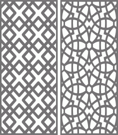 Privacy Partition Indoor Panel Decorative Room Divider Seamless Pattern For Laser Cut Free Vector File, Free Vectors File