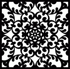 Privacy Partition Indoor Panel Floral Lattice Stencil Room Divider Pattern Free DXF File
