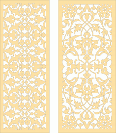 Privacy Partition Indoor Panel Lattice Room Dividers Set For Laser Cut Free Vector File