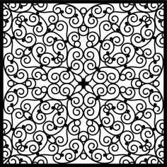 Privacy Partition Indoor Panel Room Divider Seamless Floral Lattice Stencil Pattern Free DXF File