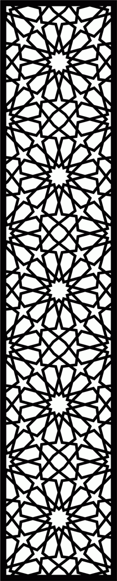Privacy Partition Indoor Panels Floral Lattice Stencil Room Divider Pattern For Laser Cut Free Vector File