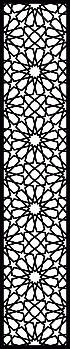 Privacy Partition Indoor Panels Floral Lattice Stencil Room Divider Seamless Design For Laser Cut Free Vector File