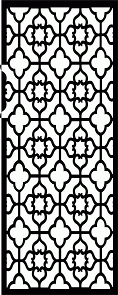 Privacy Partition Indoor Panels Floral Lattice Stencil Room Divider Seamless Design For Laser Cutting Free Vector File