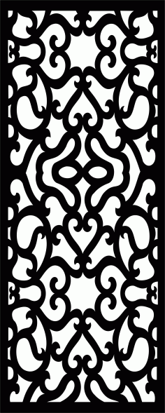 Privacy Partition Indoor Panels Floral Lattice Stencil Room Divider Seamless Design Pattern For Laser Cutting Free Vector File