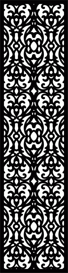 Privacy Partition Indoor Panels Room Divider Floral Lattice Stencil For Laser Cut Free Vector File