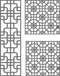 Privacy Partition Indoor Panels Screen Room Divider Seamless Design Patterns For Laser Cut Free Vector File