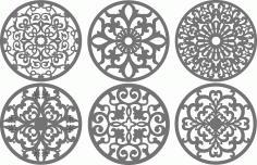 Privacy Partition Round Panel Lattice Designs For Laser Cut Free Vector File