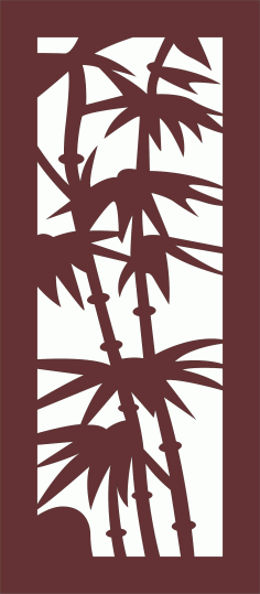 Privacy Partition Sample Baffle Of Bamboo For Laser Cut Free Vector File
