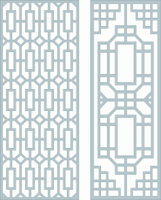 Privacy Partition Window Lattice Set For Laser Cut Free Vector File