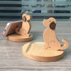 Puppy Phone Stand Cell Phone Holder Laser Cut Free Vector File
