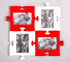 Puzzle Photo Frames For Laser Cutting Free Vector File