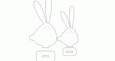 Rabbits Laser Cut Free DXF File