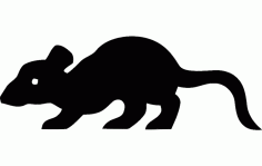 Rat Silhouette Vector Free DXF File