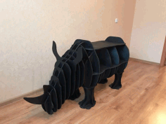 Rhino Bookshelf 8mm Laser Cut 3d Puzzle Free Vector File