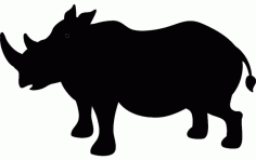 Rhino Silhouette Free DXF File