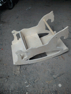 Rocking Horse Plywood 10mm For Laser Cut Free Vector File