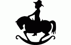 Rocking Horse Silhouette Free DXF File