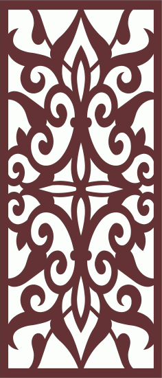 Room Divider Floral Seamless Screen For Laser Cut Free Vector File