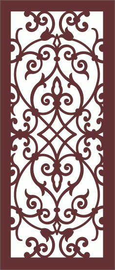 Room Divider Floral Seamless Screen Panel For Laser Cut Free Vector File