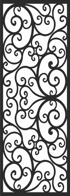Room Divider Seamless Floral Lattice Stencil Design For Laser Cut Free Vector File
