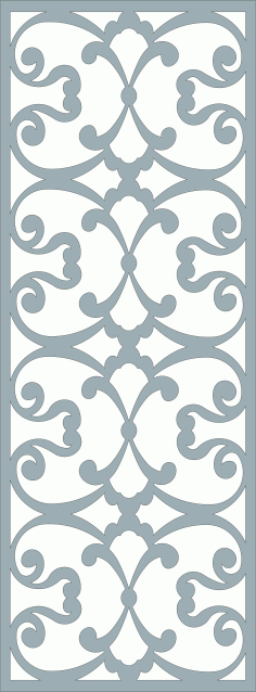 Room Divider Seamless Floral Lattice Stencil For Laser Cutting Free Vector File