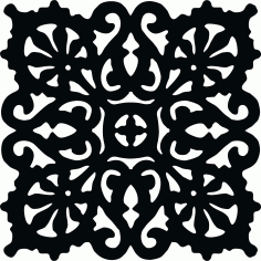 Room Divider Seamless Floral Lattice Stencil Panel For Laser Cut Free Vector File