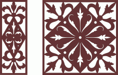 Room Divider Seamless Floral Screen Design For Laser Cutting Free DXF File
