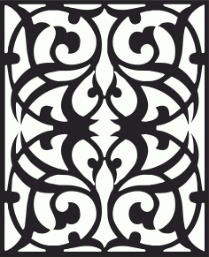 Room Divider Seamless Floral Screen For Laser Cutting Free DXF File