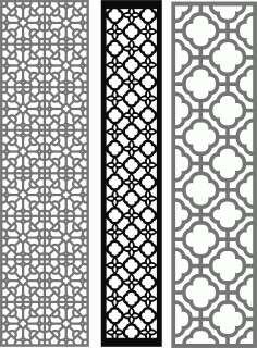 Room Seamless Separator Screen Designs Collection For Laser Cutting Free DXF File