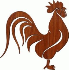 Rooster Picture For Laser Cut Plasma Free Vector File