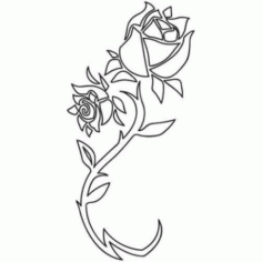 Rose Flower Abstract Design Free DXF File